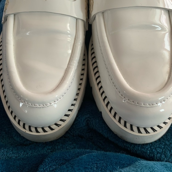 Stark Pure White Patent Leather La Canadienne Penny Loafer - Picture 4 of 9